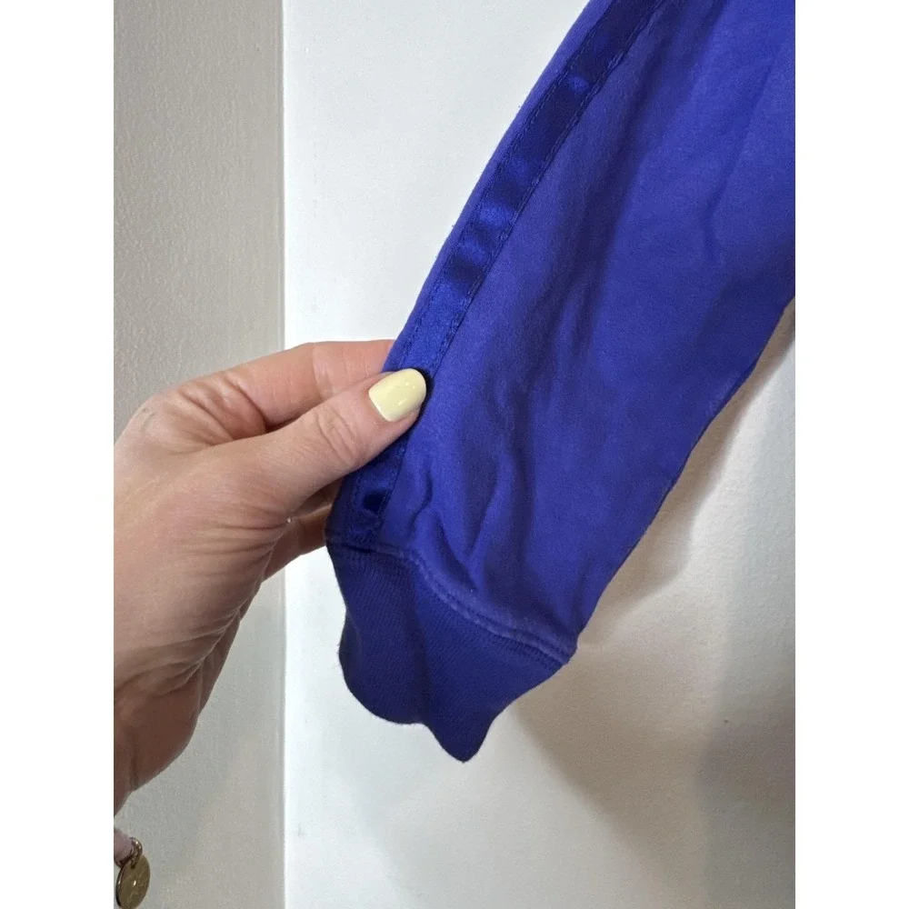 Ralph‎ Lauren Hoodie Kids 4 Blue Full Zip Logo Knit Cotton Spandex Pockets